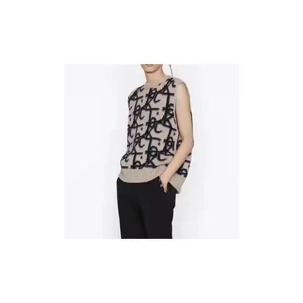 디올 남성 오블리크 그레이 베스트 - Unisex Gray Vest - dio02124x - 1