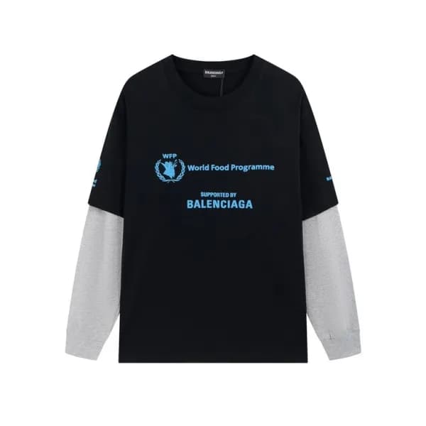 발렌시아가 남성 블랙 맨투맨 - Balenciaga Mens Black Tshirts - … - 1