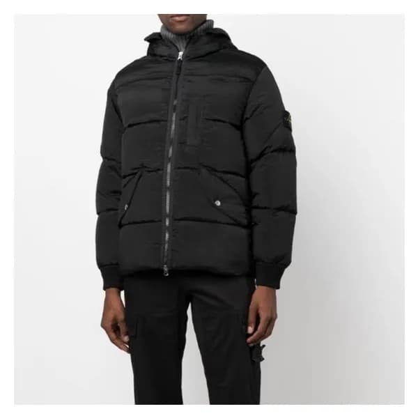 스톤아일랜드 남성 블랙 구스다운 패딩 - Stone Island Mens Black Pad… - 1