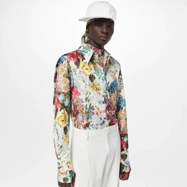 루이비통 남성 화이트 셔츠 - Louis vuitton Mens White Tshirts … - 1
