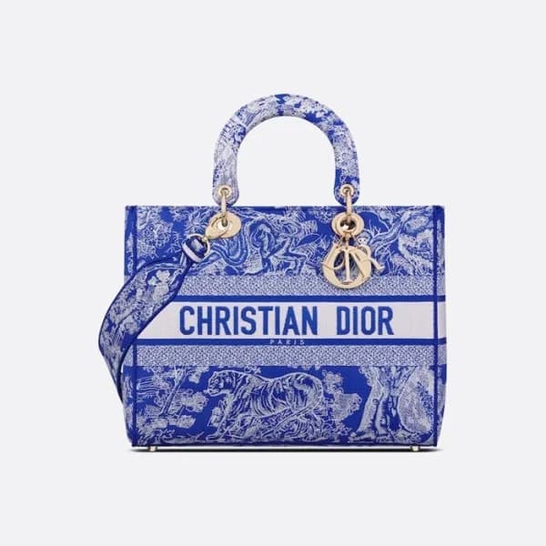 디올 여성 블루 레이디백 - Dior Womens Blue Lady Bag - di89x - 1