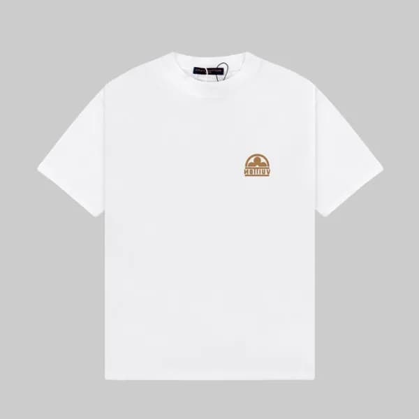 루이비통 남성 화이트 크루넥 반팔티 - Louis vuitton Mens White Sho… - 1