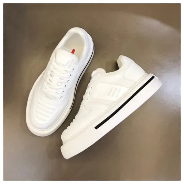 프라다 남성 화이트 스니커즈 - Prada Mens White Sneakers - pr28… - 1