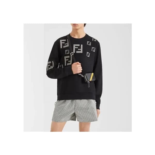 펜디 남성 캐쥬얼 블랙 반바지 - Fendi Mens Black Half-pants - f… - 1