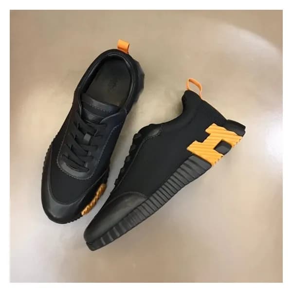 에르메스 남성 블랙 스니커즈 - Hermes Mens Black Sneakers - he9… - 1
