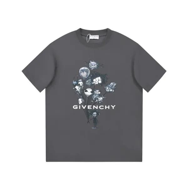 지방시 남성 크루넥 그레이 반팔티 - Givenchy Mens Gray Short Slee… - 1