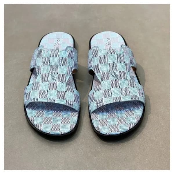 루이비통 남성 블루 슬리퍼 - Louis vuitton Mens Blue Slippers … - 1
