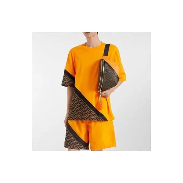 펜디 남성 캐쥬얼 오렌지 반바지 - Fendi Mens Orange Half-pants -… - 1