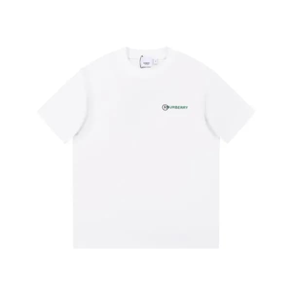 버버리 남성 화이트 크루넥 반팔티 - Burberry Mens White Short Sle… - 1