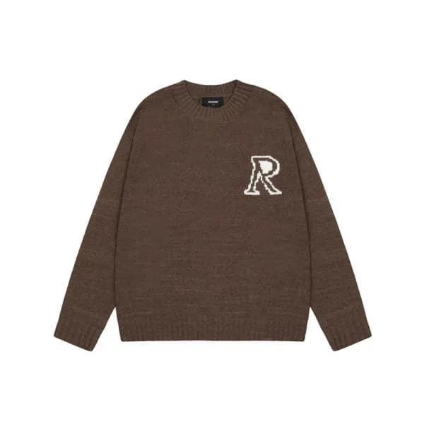 리프리젠트 남성 브라운 크루넥 스웨터 - Represent Mens Brown Sweate… - 1