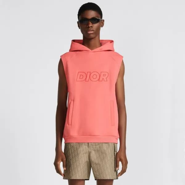 디올 남성 핑크 후드 베스트 - Dior Mens Pink Vest - di677x - 1
