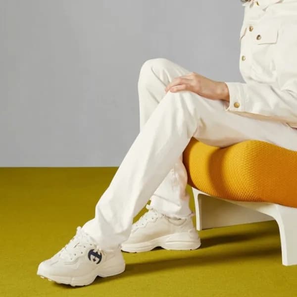 구찌 남/녀 화이트 라이톤 스니커즈 【매장-140만원대】 - Gucci Unisex Whi… - 1