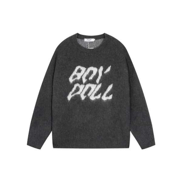 셀린느 남성 크루넥 다크 그레이 니트 - Celine Mens Gray Knits - ce… - 1