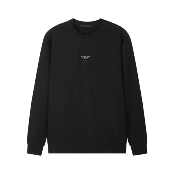 프라다 남성 크루넥 블랙 맨투맨 - Prada Mens Black Tshirts - pr8… - 1