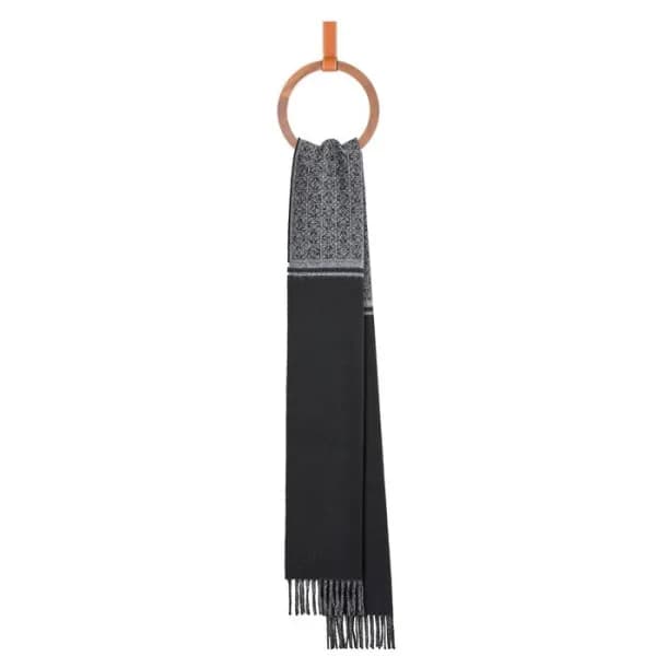 로에베 남/녀 블랙 머플러 - Loewe Unisex Black Muffler - acc1… - 1