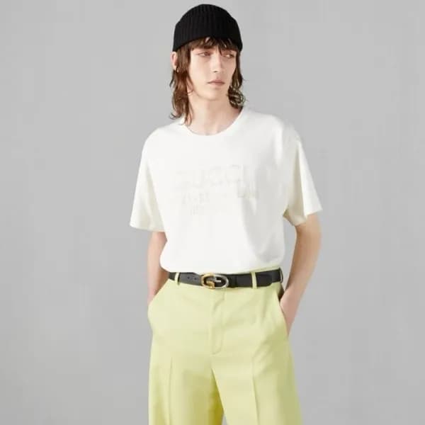 구찌 남/녀 아이보리 티셔츠 - Gucci Unisex Ivory Tshirts - guc… - 1