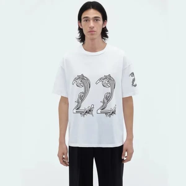 아미리 남성 화이트 반팔 티셔츠 - Amiri Mens White Tshirts - amc… - 1