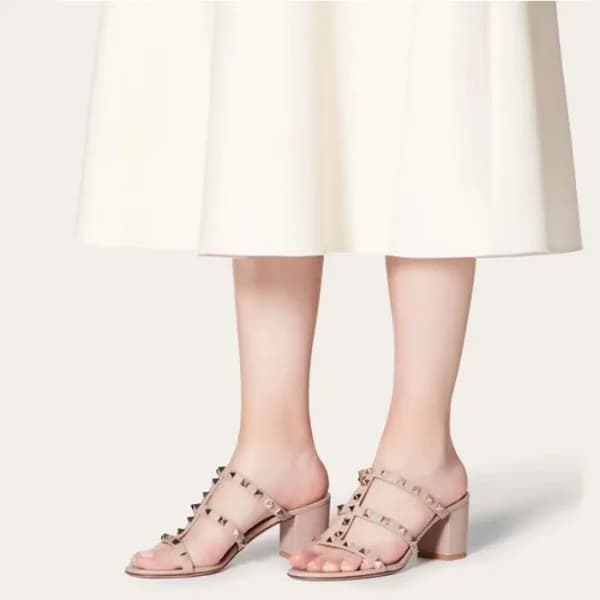 발렌티노 여성 누드 핑크 뮬 - Valentino Womens Nude-pink Mules… - 1