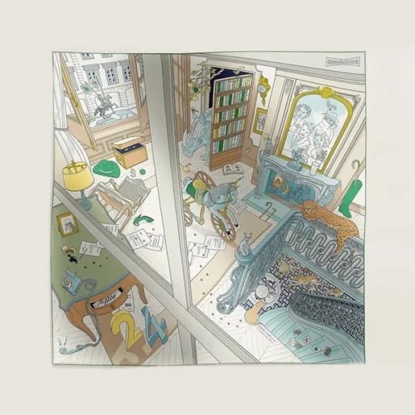 에르메스 여성 블루 스카프 - Hermes Womens Blue Scarf - acc220… - 1