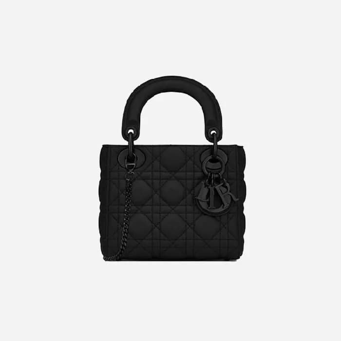 디올 여성 블랙 울트라 매트 까나쥬 레이디백 미니 - Dior Ultra Mat Canna… - 1