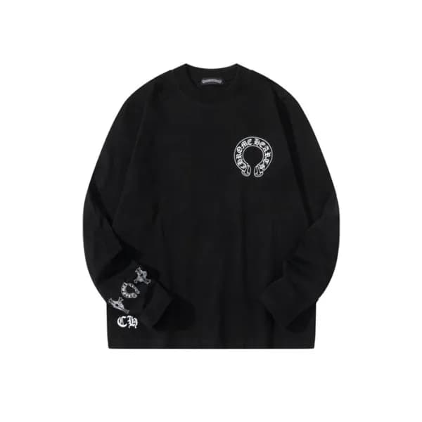 크롬하츠 남성 라운드 긴팔티 - Chrome Hearts Mens Round Tshirt … - 1