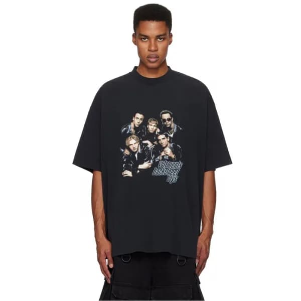 베트멍 남/녀 라운드 반팔 티셔츠 - Vetements Unisex Oversize Tsh… - 1