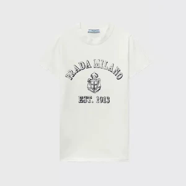 프라다 여성 반팔 티셔츠 - Prada Womens Round Tshirt - prc567… - 1