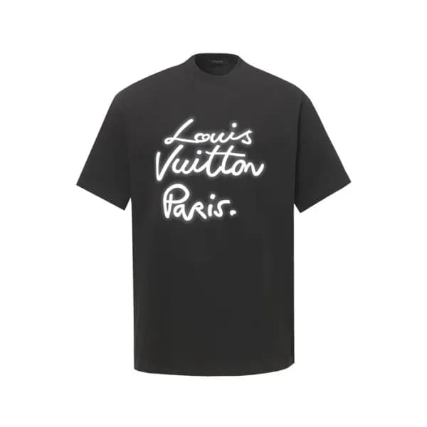 루이비통 남성 라운드 반팔 티셔츠 - Louis vuitton Mens Round Tshi… - 1
