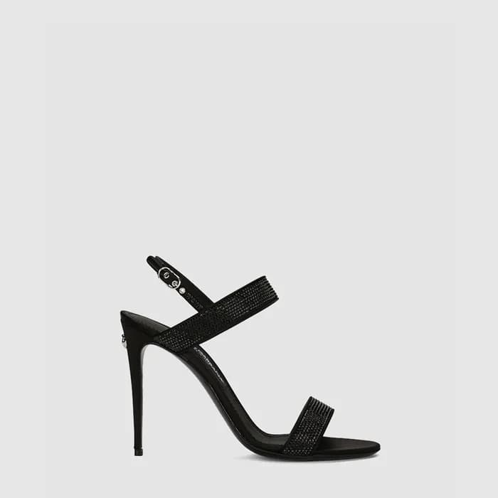 돌체앤가바나 여성 라인스톤 새틴 샌들 - Dolce&Gabbana Womens Rhines… - 1