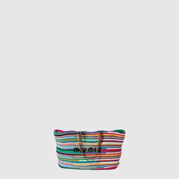 미우미우 여성 크로셰 토트백 - Miumiu Womens Crochet Tote Bag -… - 1