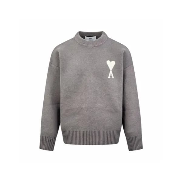아미 남/녀 라운드 니트 - Ami Unisex Round Knitwear - amc880… - 1