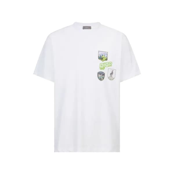 디올 남성 라운드 반팔 티셔츠 - Dior Mens Round Tshirt - dic128… - 1