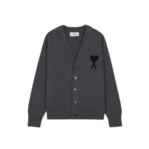 아미 남/녀 브이넥 가디건 - Ami Unisex V-neck Cardigan - amc1… - 1