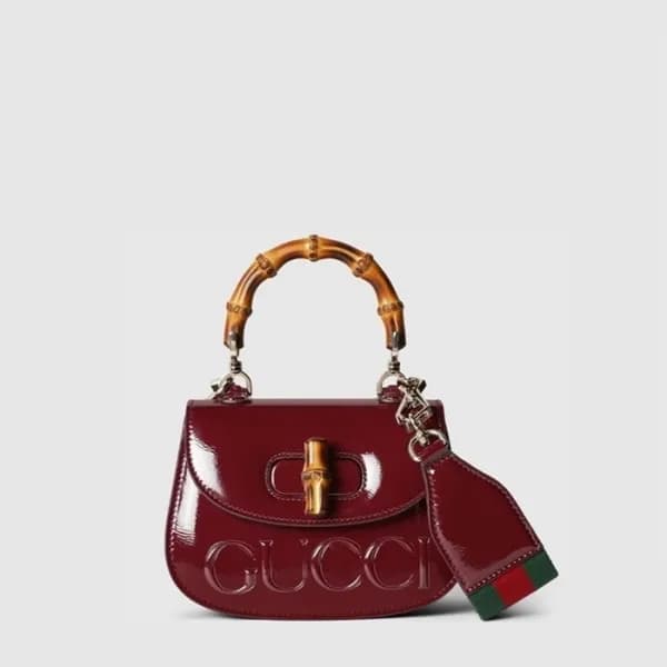 구찌 여성 뱀부 1947 미니 탑 핸들백 - Gucci Womens Bamboo 1947 … - 1