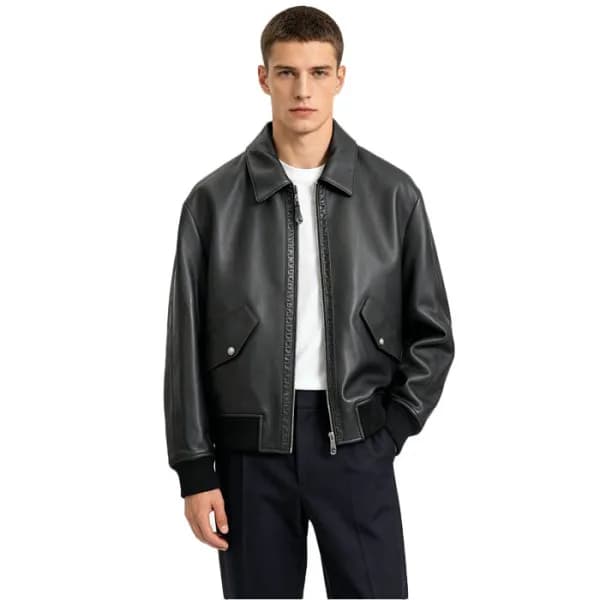 루이비통 남성 가죽 블루종 - Louis vuitton Mens Leather Blouson - lvc16731x - 1