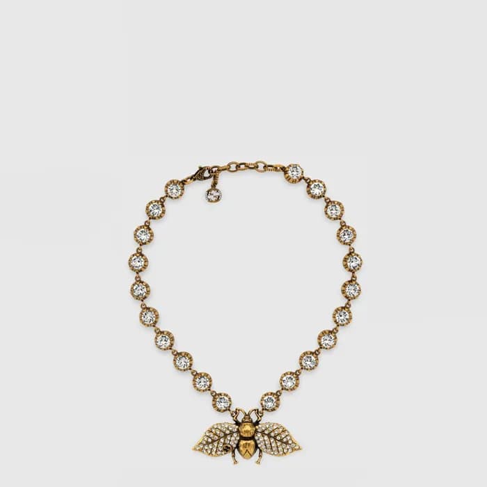 구찌 여성 크리스탈 비 네크리스 - Gucci Womens Crystal Bee Necklace - acc10863x - 1