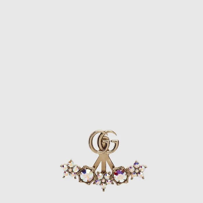 구찌 여성 크리스탈 더블 G 이어링 - Gucci Womens Crystal Double G Earring - acc10898x - 1