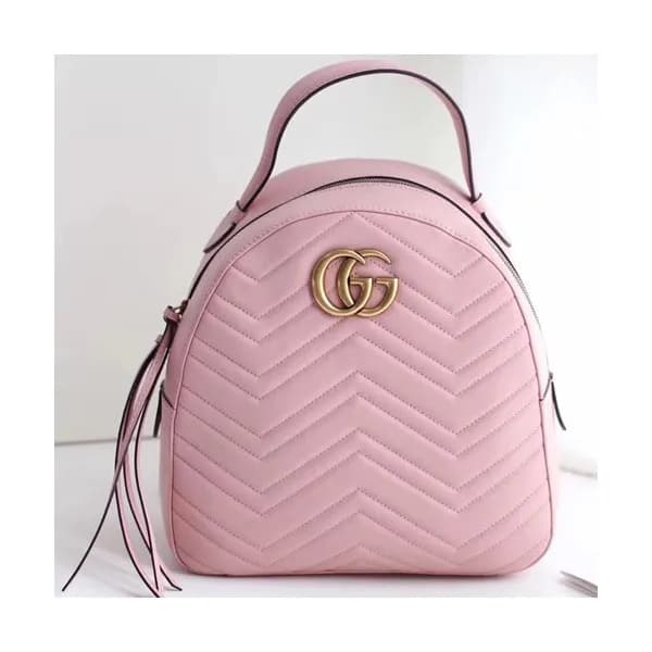 Gucci Marmont Matlase Women Leather Back Pack,22.5… - 1