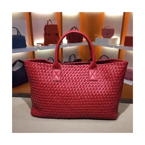 Bottega Veneta Leather Red Women Tote Bag,40cm - 보… - 1