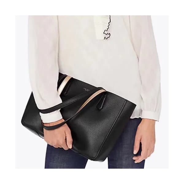 Tory Burch Leather Black Tote Shoulder Bag,30cm - … - 1