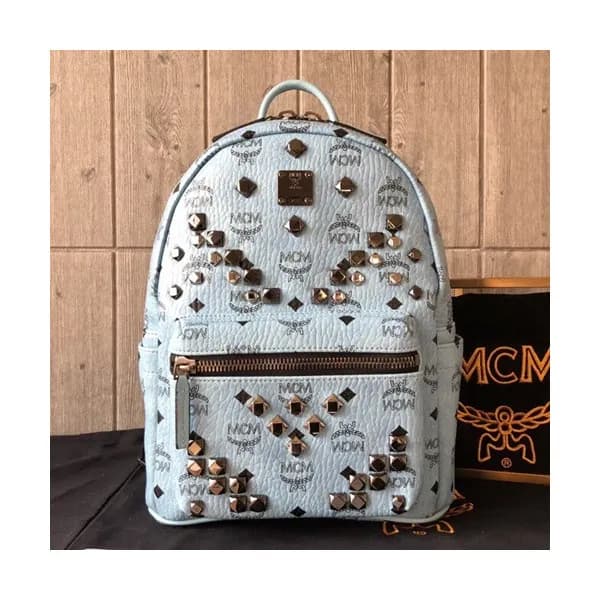 MCM Visetos Stark Leather Back Pack,21/26/34cm - 엠… - 1