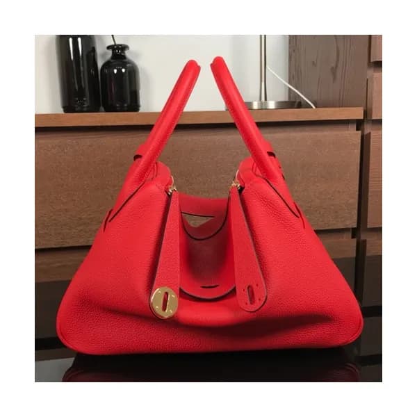 Hermes Lindy Togo Leather Tote Shoulder Bag ,30cm … - 1