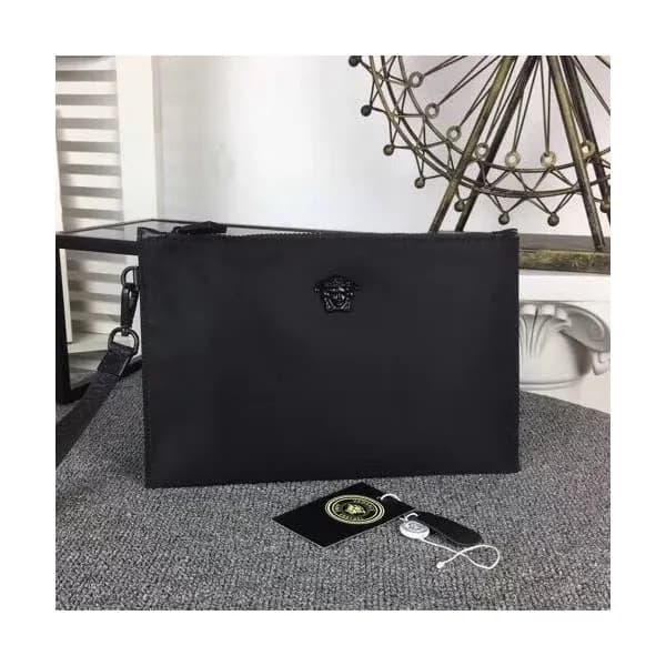 Versace Leather Clutch Bag,30CM - 베르사체 레더 남성용 클러치백… - 1