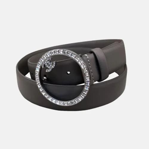 Chanel 2019 Ladies Satin CC Buckle Leather Belt - … - 1