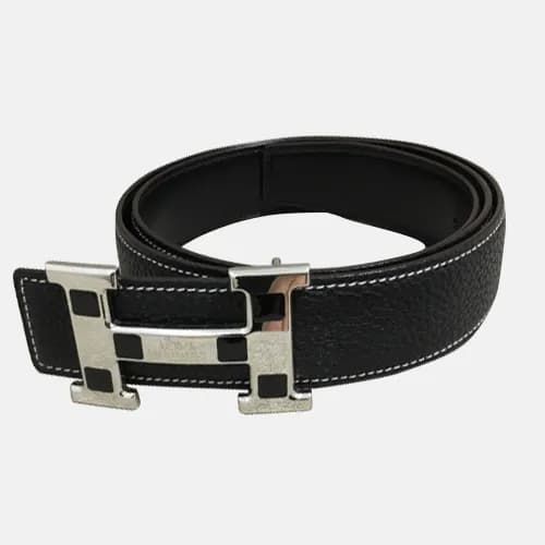 Hermes 2019 Mens Business Initial Logo Leather Bel… - 1