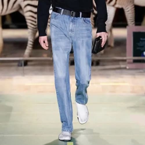 Versace 2018 Mens Medusa Embroidery Slim Fit Denim… - 1