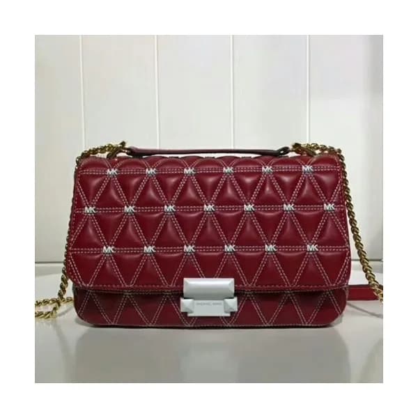 Michael Kors Leather Sloan Chain Cross Bag, 25CM -… - 1
