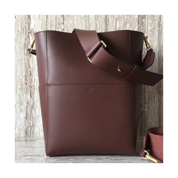 Celine Leather Sangle Shoulder Bag,33CM - 셀린느 레더 상… - 1