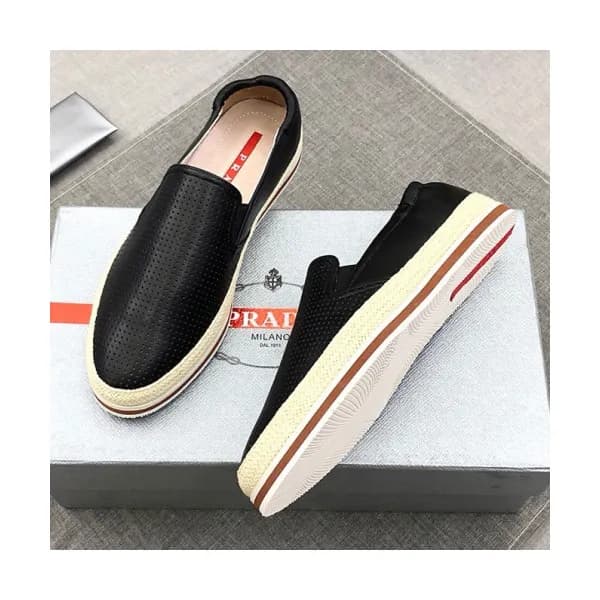Prada 2019 Mens Casual Calfskin Slip-on - 프라다 남성 캐… - 1