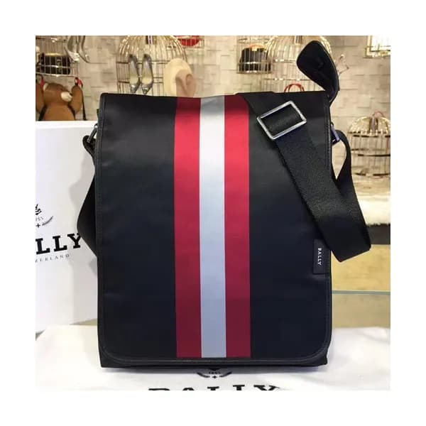 Bally 2019 Nylon & Leather Shoulder Bag,33cm - 발리… - 1